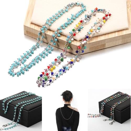 Beads Mask Extension for Masks Lanyard Handy Convenient Safety Mask Ear Holder Rope Hang Elastic Cord Ropes String for Face Mask