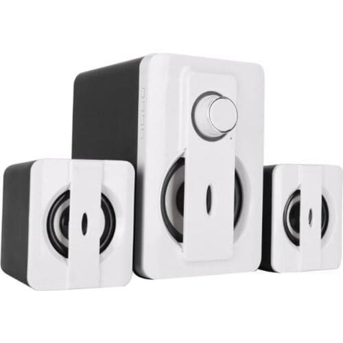 USB 2.1 Stereo Brass Bluetooth Speakers Subwoofer Surround Sound Laptop Audio Loudspeaker Phone Notebook Radio TF Card Speaker