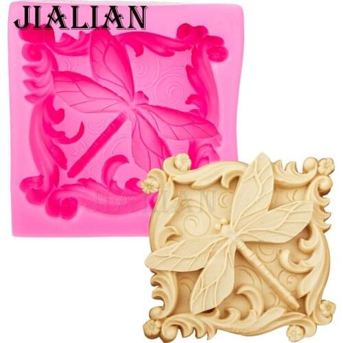 High quality big dragonfly Silicone soap Mold chocolate Fondant moulds baking DIY party cake Decorating Tools T0499