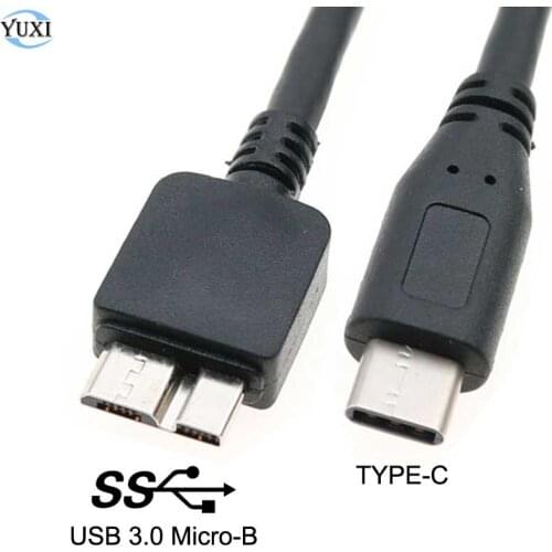 YuXi USB 3.1 Type-C to USB 3.0 Micro B Cable Connector For Hard Drive Smartphone Cell Phone PC OTG Data Cable