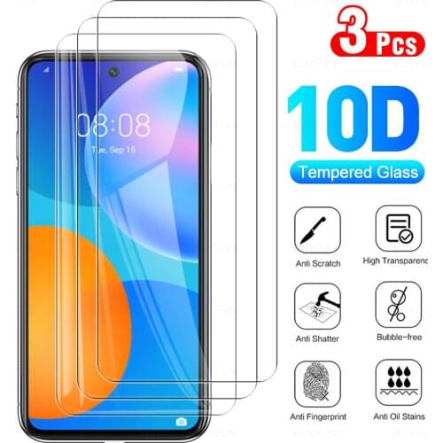 3pcs P smart case Tempered Glasses HD Anti-scratch Protective Phone Film For Huawei P smart Psmart 2021 screen Protector Glas