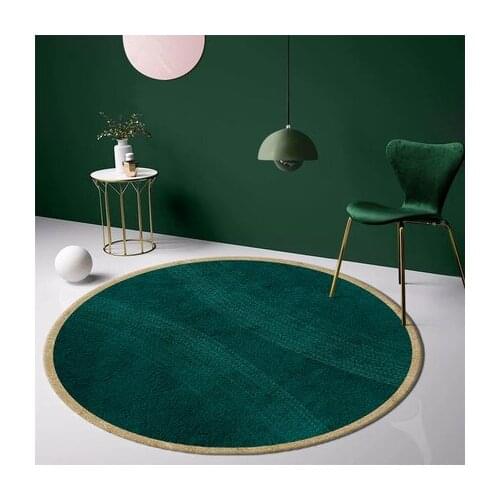 Green Living Room Carpet Balcony Chair Modern Tea Table Bedroom Round Mat