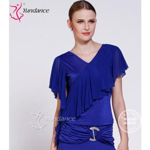 Customized Lady Latin Dancing Shirt Modern Dance Costume Waltz Valse Tango Galop Fox Trot Social Dance Suit B-2708