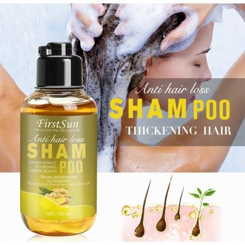 100ml Ginger Hair Shampoo Growth Shampoo Anti Hair Loss Treatment Organic Natural Oil Control Anti-dandruff Hair Care Shampoo