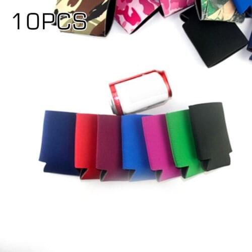 10x Cup Sleeve Neopren Bierdosen Kühler Getränkeflaschenhalter Isolator Deckel