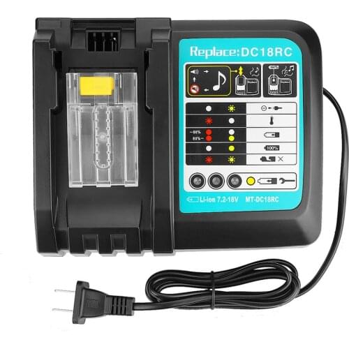 14.4-18V Lithium Li-Ion Universal Rechargeable Battery Charger Power Tool For Makita DC18RCT Charging Station