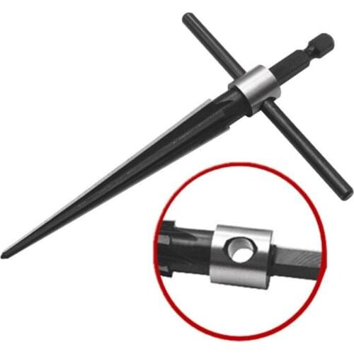 3-13mm Bridge Pin Hole Hand Held Reamer T Handle Tapered 6 Fluted Chamfer Bit Reaming Woodworker Core Drill Cutting Tool R9JC