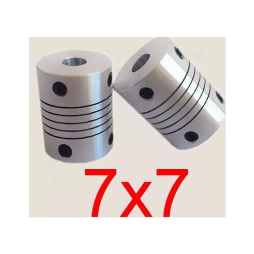 30pcs/lot 7x7 CNC Motor Jaw Shaft Coupler 7mm to 7mm 7 to 7 Flexible Coupling 18mm OD 25mm length (D20 L25)