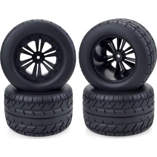 4PCS Monster Truck Wheels Tires 115MM Off-Road Car Tires Set for 1/10 RC Car HPI HSP Savage XS TM Flux Racing LRP