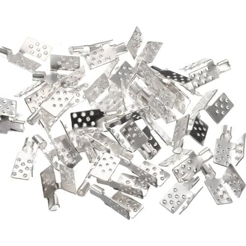 40pcs/ set Clamp Connector For Carbon Heating Film Warm Flooring Copper Plating Silver Accessories Clamps Clamp Connector
