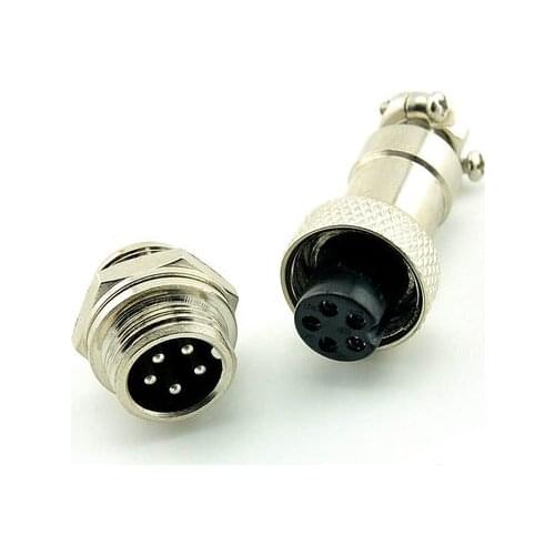 5PIN 12mm GX12-5 core aviation plug cable connector plug + socket 5 pairs