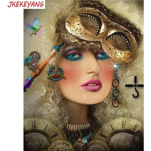 5D DIY square/round Diamond Mask beauty Cross Stitch Diamond Embroidery Pattern Rhinestone J2082