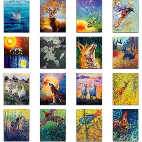 Diamond painting 5D Animal Horse set kit full square diamond paint art Chickens Diamond painting Cross stitch Wolf