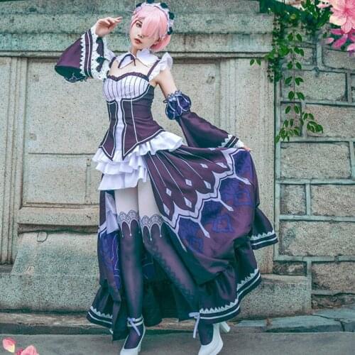 BJBCOS Anime Ram Cosplay Re Zero x Game SINoALICE Re: Starting life in a different world from zero Cosplay Women Costume