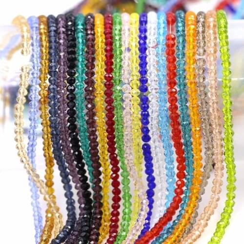 ZHUBI 2/3/4/6/8/10mm Charm Crystal Glass Round Loose Beads Diy Faceted Spacer Beads Crystal Rondelle Beads China Jewelry Beading