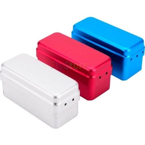 1Pcs 72 Holes Aluminum Dental Autoclave Sterilizer Case Disinfection Box Burs Endo Files Holder For Burs Dentist Lab Instrument