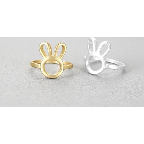 Cxwind Cartoon Animal Rabbit Ring Men Midi finger Anillos Anel Bunny Rings for Women Jewelry Making Child Gift Bague