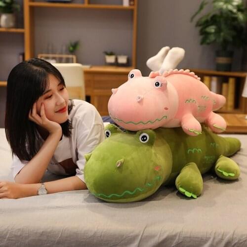 New Cartoon large size Dinosaur Baby Pillow Plush toy soft animal stuffed cushion Fat Cute doll Xmas unique gift child girl