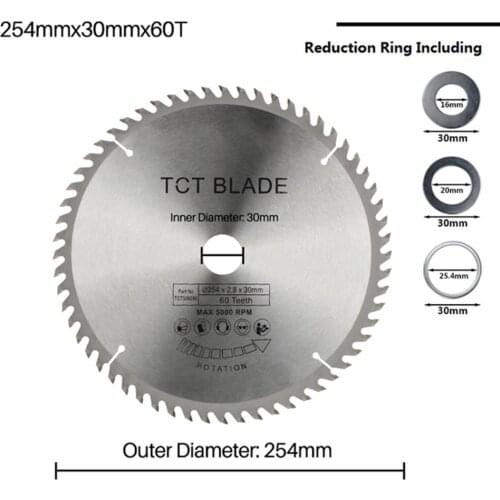 1pc 185mm/210mm/250mm Circular Saw Blade 80T 30mm Bore Wheel Discs For Wood Metal Cutting Disc Woodworking Tool