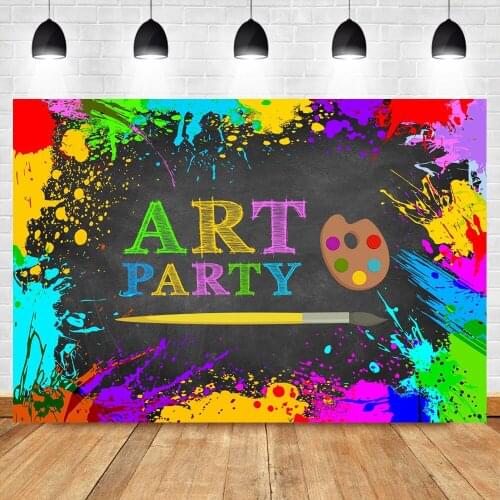 NeoBack Art Party Backdrop Graffiti Wall Abstract Art Photography Background Kids Portrait Pencil Happy Birthday Photo Backdrops