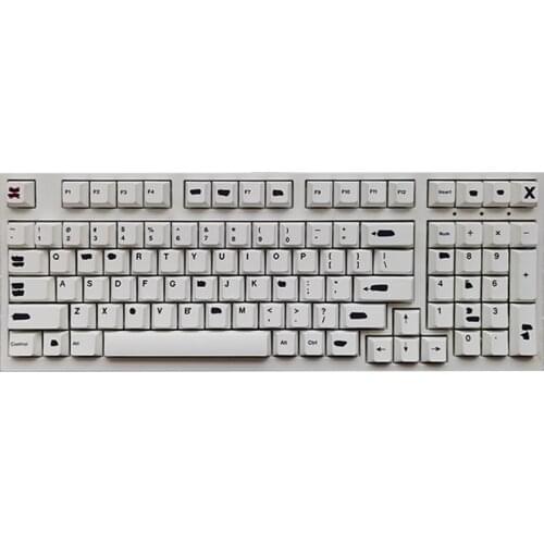 GMK Redacted Keycaps For MX Switch Mechanical Keyboard PBT Dye Sublimation Key Caps Cherry Profile GK87 980 108 key set