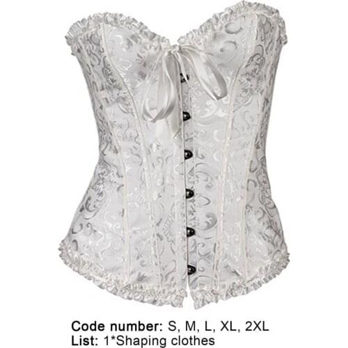 Corset Womens corset top bustiers Waist corsets steampunk overbust vintage Belly sheath white Gothic black corset Steampunk