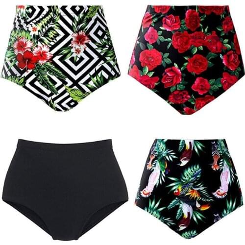 Swimwear Beach Swimwear High waist Women Women Swimsuit Bikini Bottoms Tankini Bottom Swim Shorts Plus Size 2021