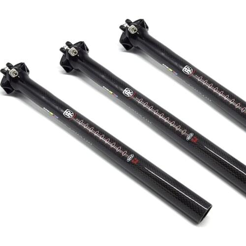 Hot selling carbon fiber road bicycle seatpost MTB mountain bike parts seat post tube 27.2 30.8 31.6* 350/400mm