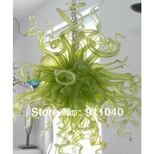 LR130 - Free Shipping 100% Handmade Green Chandelier
