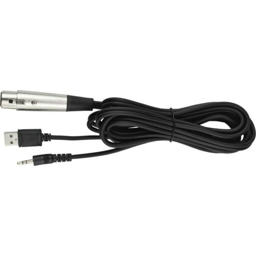 MK F100TL Microphone Dedicated (USB + 3.5mm) Double Cable Support connection of sound card Reduce background noise