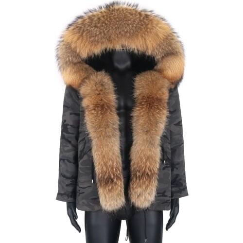 2021 Winter Jacket Men Real Fox Fur Coat 7XL Waterproof Short Parka Natural Raccoon Fox Fur Outerwear Hood Streetwear Detachable