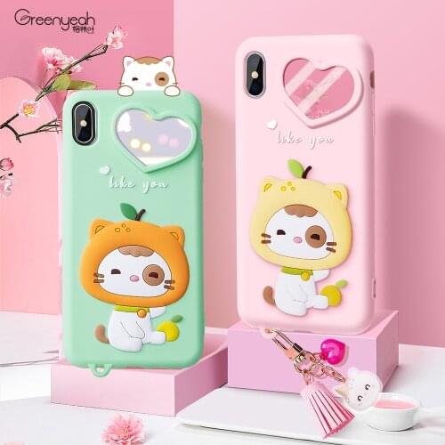 Cartoon Soft Phone Cases for iPhone X XS MAX XR Case Silicone Back Cover for iPhone 7 8 Plus SE 2020 Mirror Shockroof Case Coque
