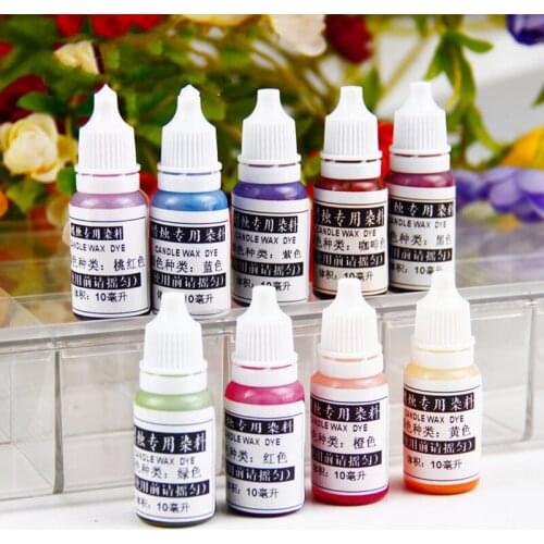 DIY Candle Pigment Set Concentrated Liquid Candle Dyes Suitable for Jelly Wax Soybean Wax Ice Flowers Wax Beeswax Coconut Wax