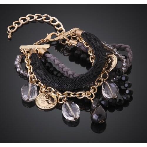 MCB027 New Style Fashion Bracelet Handmade Shiny Women Crystal Bracelets