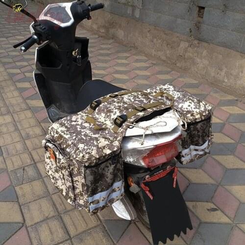 Adjustable Electric Motorcycle & Moto & Bicycle Bags Luggage Canvas Bags Travel Rider ,Waterproof Rear seat bag
