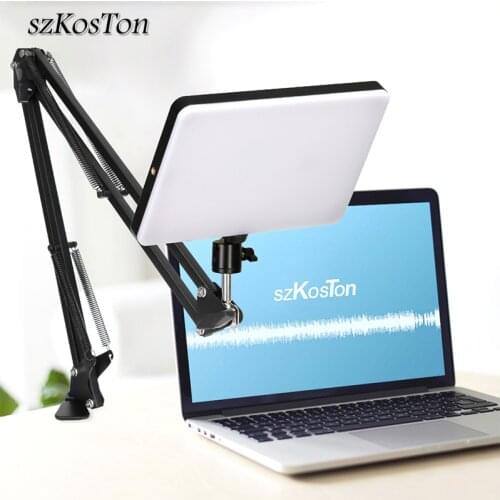 10inch LED Video Light Panel EU Plug USA Adapter 3200k-6000k Photography Lamp Panel 360 Degree Long Arm Holder For Photo Studio