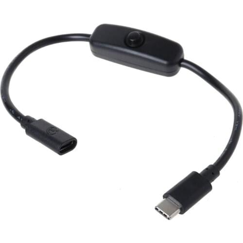 Type C Male to Female USB-C Extension Cable With ON/OFF Switch for Raspberry Pi 4 Android Whosale&Dropship