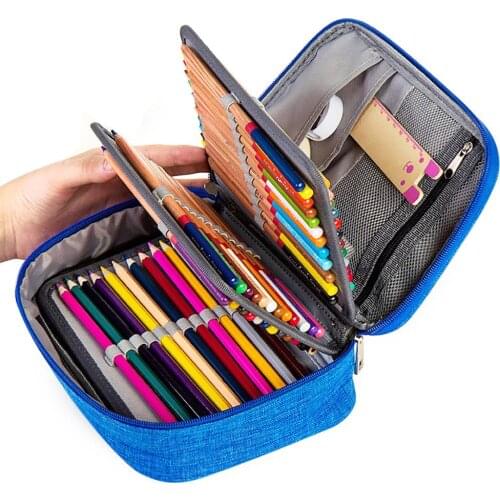 Large Capacity Pencil Bags 72 Holes Zipper Pencil Case Pen Bag Stationery Storage Pouch estuche escolar piornik szkolny