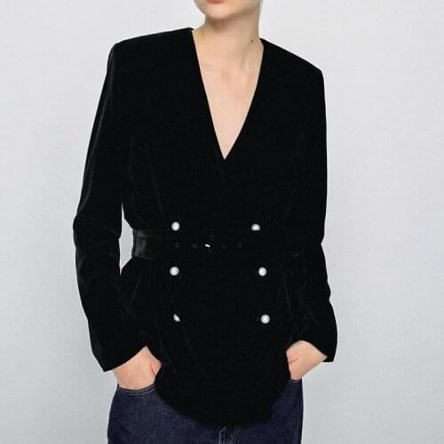High-quality womens thick shirts, long sleeves V-neck tight-fitting blouse and office professional formal wear