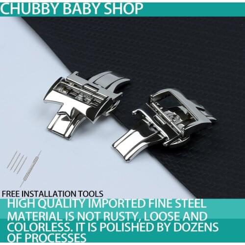 20mm Stainless Steel Watch Clasp For VC Vacheron Watch Strap Buckles Constantin 20mm silver Metal Pin butterfly Clasp