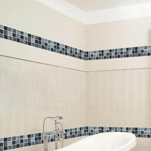 1m Waterproof Tile Wall Sticker Decal Floor Kitchen Bathroom Self-adhesive Decal Home Decor TV Sofa Wall Art