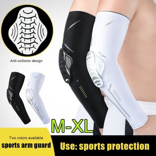 1Pair Sport Crashproof Elbow Pads Compression Arm Sleeves Protectors for Outdoor Basketball Football Bicycle Elbow Support Guard