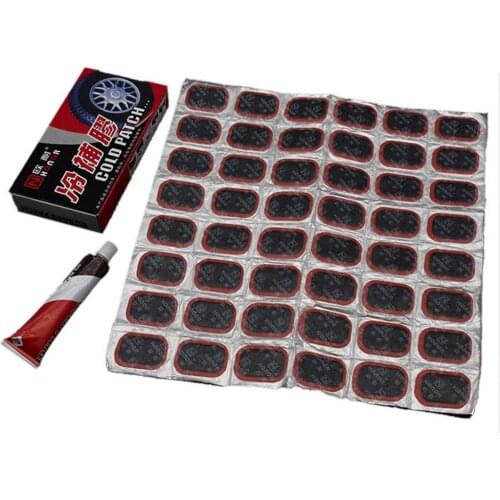48 Pcs+1 Glue High Quality Round Bicycle Motor Bike Electric Car Tire Tyre Rubber Patch Piece Cycling Puncture Repair Tools Kits