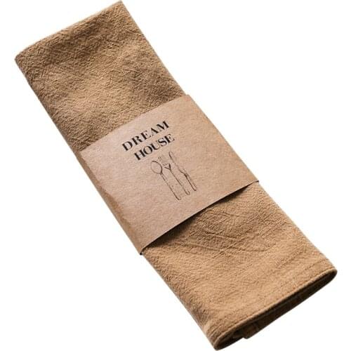 12PCS Eco-Friendly Ramie Wedding Napkin,Reusable Cloth Dinner Mat,Kitchen Tableware Durable Flax Tea Towel,Dining Table Decor