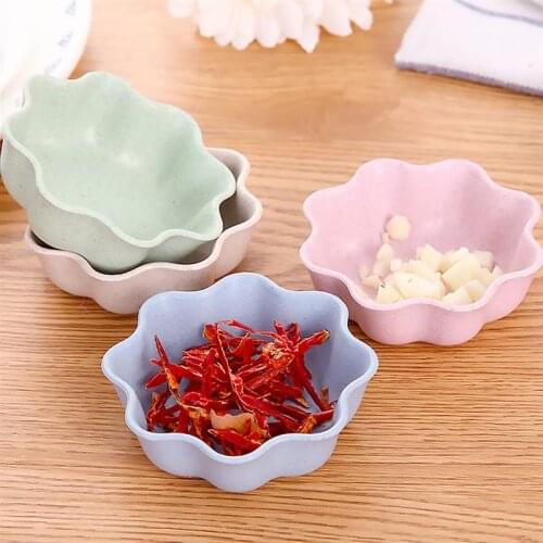 6pcs Household Kitchen Saucer Creative Sauce Seasoning Dish Snack Food Plates