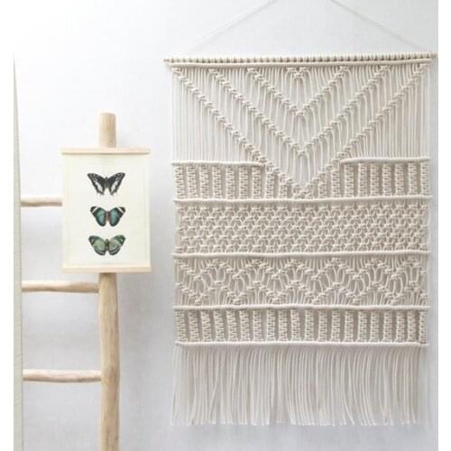 78cm x 105cm Macrame Wall Hanging Macrame Curtains Macrame Wall Art Wall Tapestry Dip-dye Tapestry Home Decor