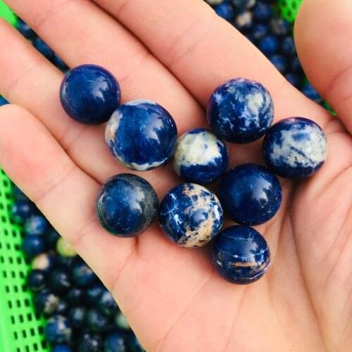 9pc Natural quartz crystal blue grain stone crystal ball as healing gift