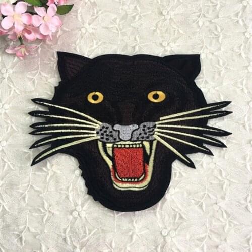 Clothing Accessory Whiskers Leopard Head Embroidery Patch Leopard Whiskers Applique DIY Sewing Decorative Patches