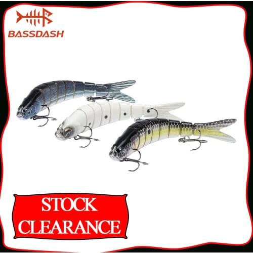 Bassdash Stock Clearance Fishing Lure Swimbaits Glide Baits Minnow Hard Bass, 10cm/11g