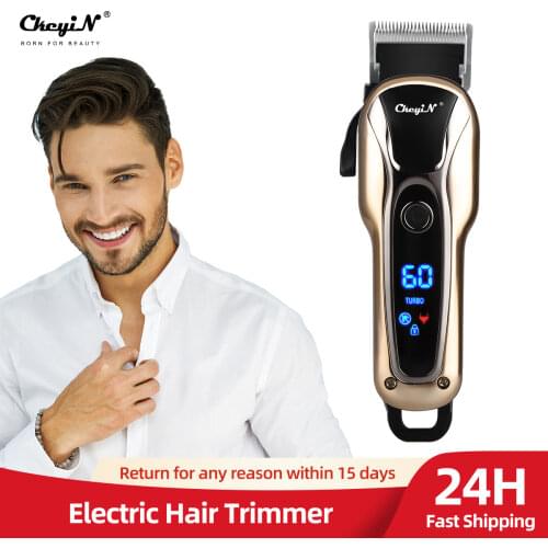 Quick Charge Electric Hair Trimmer Cord Cordless Dual Use Hair Clipper Professional Barbershop Hair Cutting Machine LCD Display